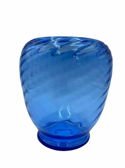 Steuben Blue Glass Vase