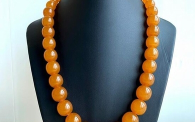 Stunning Amber Necklace made from Round Amber beads