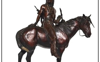 Susan Kliewer Silence Bronze Sculpture Native American Horse Signed Artwork