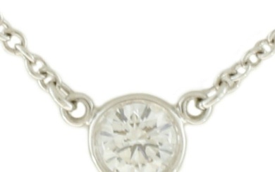 TIFFANY & Co. Tiffany Pt950 Necklace By The Yard Diamond One Platinum Ladies