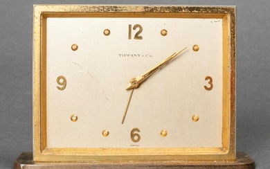 TIffany & Co. Mid-Century Modern Brass Desk Clock