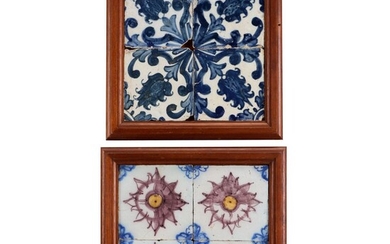 TWO PANELS WITH TILES