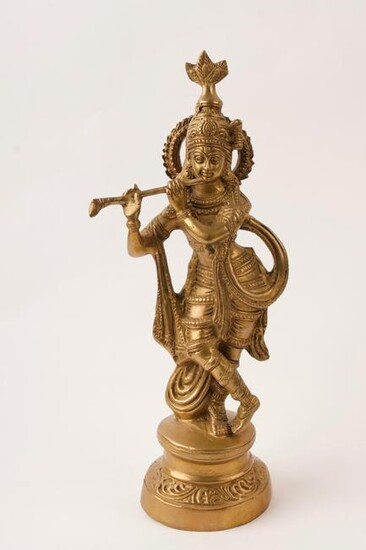 Tall Brass Murti of Krishna