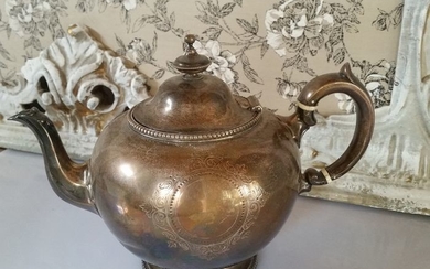Teapot, Victorian - .925 silver - Samuel Smily, London - England - 1865