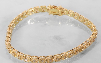 Tennis bracelet - Yellow gold - 1.69ct. Round Diamond