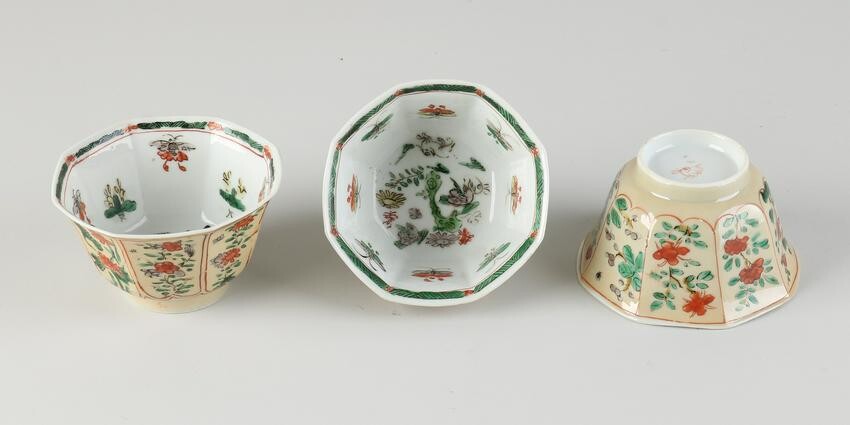 Three 18th century Chinese cups