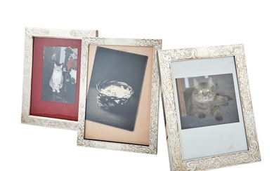 Three American Sterling Silver Picture Frames Early 20th century