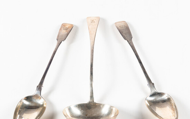 Three English Sterling Silver Serving Pieces