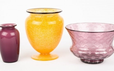 Three Steuben Vases