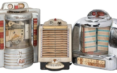 Three Wall Box Juke Box Record Selectors. Circa 1950s.