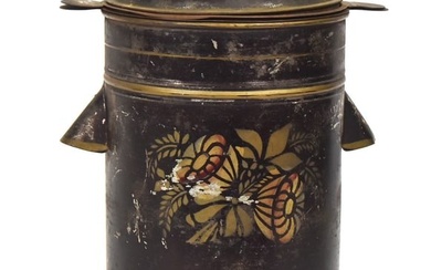 Tole Decorated Tin & Brass Oil Cook Stove