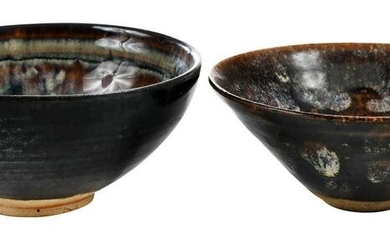 Two Chinese Jizhou Type 'Phoenix' Tea Bowls