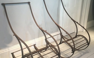 Two English 19th C Winfield Wrought Iron Rocking Chair Frames
