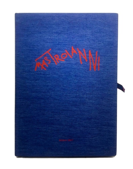 Umberto Mastroianni, Textes de Carmine Benincasa Étui en tissu contenant une chemise cartonnée avec la...