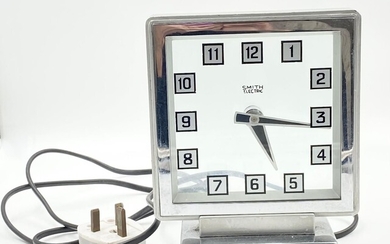 Une rare horloge mystère Smiths Art Déco des années 1930. Plaquée chrome - En parfait...