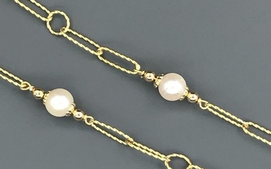 UnoAErre - 18 kt. Yellow gold - Necklace Pearl