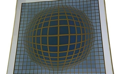VASARELY Kinetic Composition, Silver Sphere