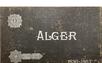 VOLLENWEIDER, GUILLAUME ARNOLD. "Alger ancien et nouveau 1830-1903". Album In-folio oblong, cartonnage de l'éditeur. 41 vues pa...