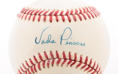 Vada Pinson Signed National League Baseball COA