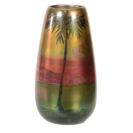 Vase, Unmarked Weller Lasa Style Art Pottery