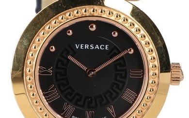 Versace Vanity P5Q80D009S009 Quartz Stainless Gold Black Unisex Watch