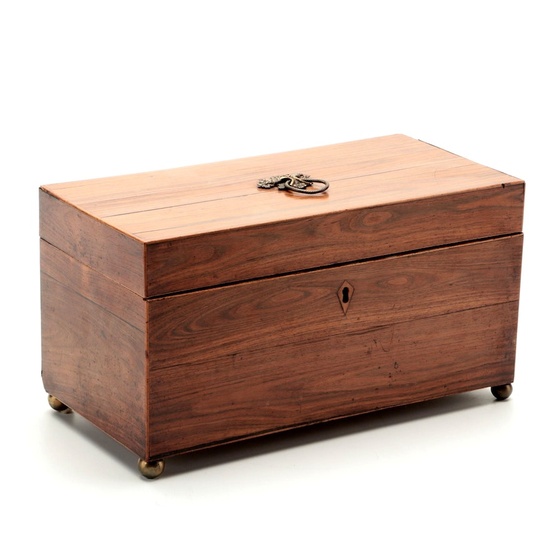 Victorian Rosewood Tea Caddy, Mid to Late 19th Century