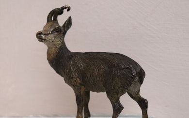 Vienna Foundry - Goat figurine - Bronze (cold painted) - ca. 1900