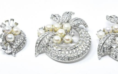 Vintage Jomaz Pair of Brooches & Pair of Earrings
