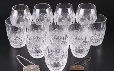 Waterford "Colleen" Crystal Brandy Glasses, Old Fashioned Glasses, and Tumblers