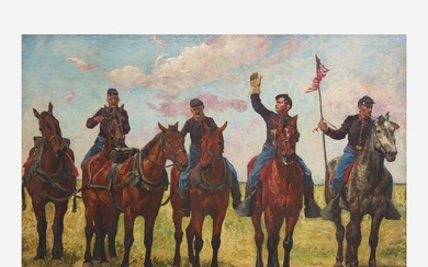 William Brooke Thomas Trego (American, 1858–1909) Horse Artillery Unit (The Color Guard)