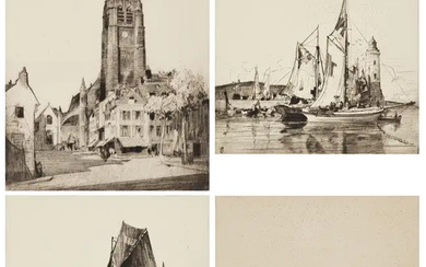 William Lee Hankey, British 1869-1952, The Clocktower, Gentle Breeze, In the Harbour,...