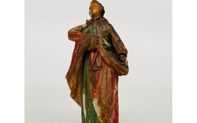 Wooden carved and polychrome SUBJECT representing a Saint...