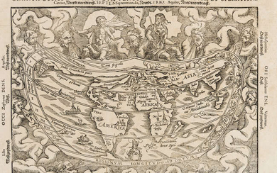 World.- Apianus (Petrus) La Cosmographia, corregida y añadida por Gemma Frisio, Anvers, Juan Bellero, 1575.