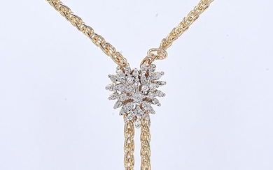 Yellow gold - Necklace Diamond