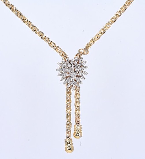 Yellow gold - Necklace Diamond