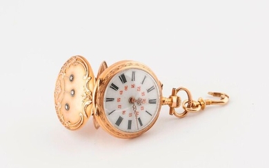 Yellow gold collar watch (750).