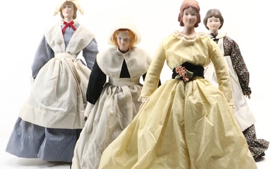 Yield House Exclusive and Other Victorian Style Bisque Head Dolls