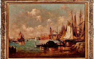 Ziem, Félix (Attrib.): Blick auf die Lagune von Venedig