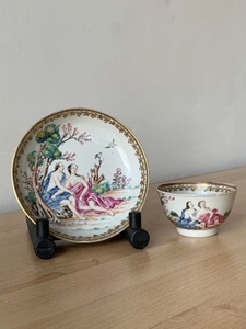 a set of tea cups (2) - Falangcai - Porcelain - Qianlong period - qianlong - China - 18th century