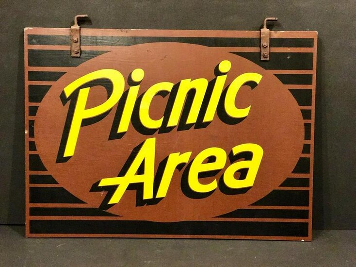 c. 1950s PICNIC AREA sign