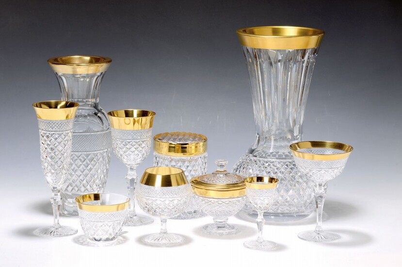 extensive glass set, Josephinenhütte, 20th c., Model Ernestine,...