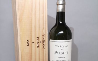 1 bouteille Vin blanc de PALMER - Margaux 2019. En coffret individuel.