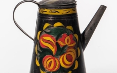 Painted Tin Coffeepot