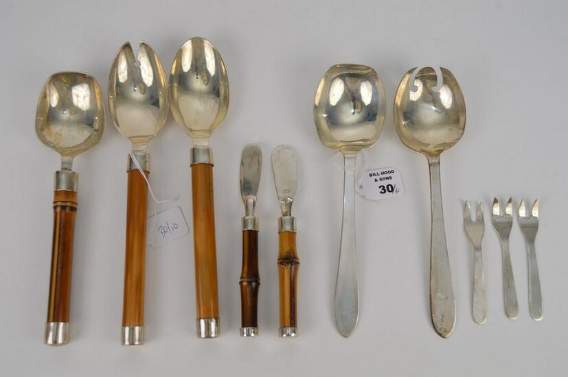 11 Sterling Silver Serving Spoons, Fork & Knife. 3