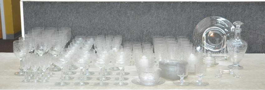 (117) ETCHED GLASS STEMWARE