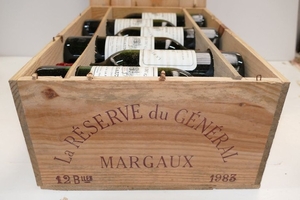 12 Btles La Réserve du Général 1983 Margaux dont t…