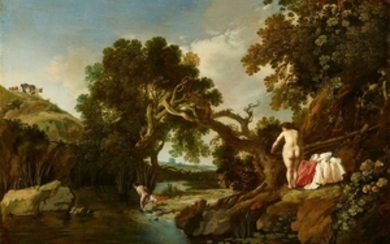 Moyses van Uyttenbroeck (Wtenbrouck) - Woodland Landscape with Salmacis and Hermaphroditus