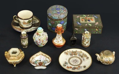 (13) Asian Porcelain and Enamel Objects.