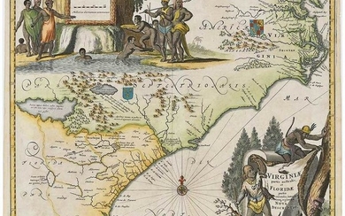 Montanus Map of Virginia and Florida, 1671