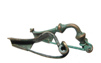 A pair of Roman bronze fibulae
